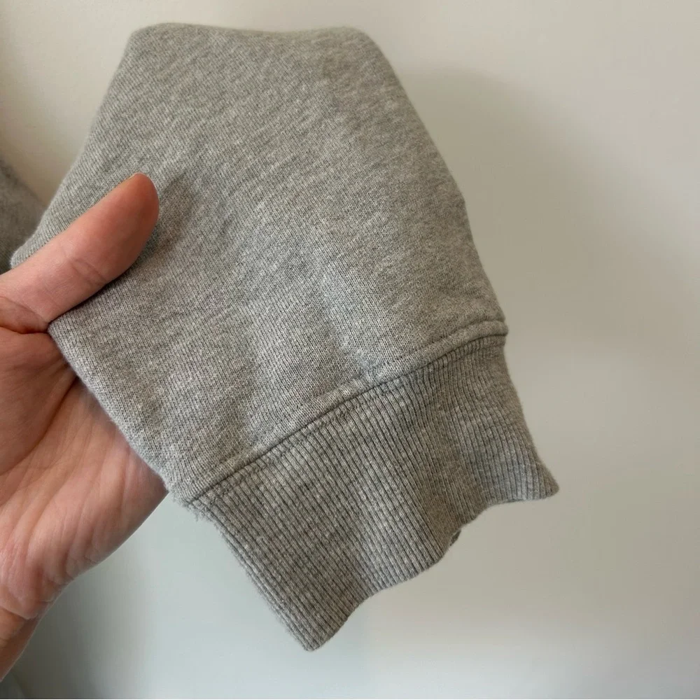 Clare V Channel Quilted Sweatshirt Grey Size XL - Picture 7 of 11